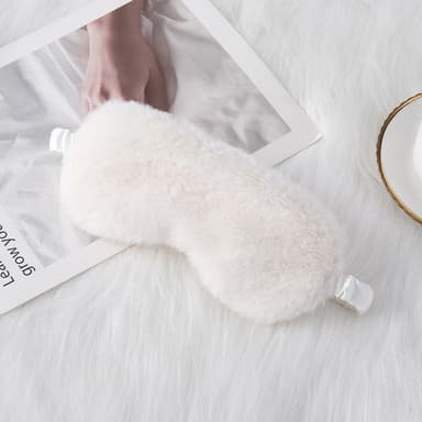 INF Sovemaske imitert silke Hvit