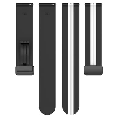 Klokkebånd silikon Hvit 22 mm Samsung Galaxy Watch 3 45 mm, Huawei Watch GT Runner/GT3 46 mm, Xiaomi Watch S1 2022, Garmin Vivoactive 4/Venu 2, Gaochi COROS VERTIX