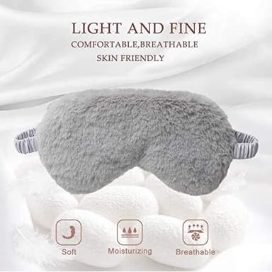 Fluffig sovmask Grå