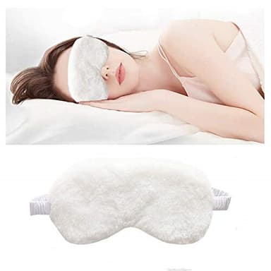 INF Sovemaske imitert silke Hvit