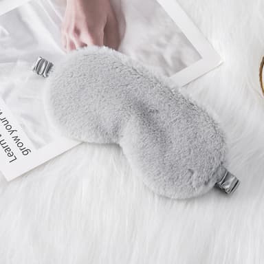 Fluffig sovmask Grå
