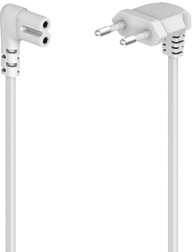 Hama Angled Euro Plug kabel 5 m (hvit)