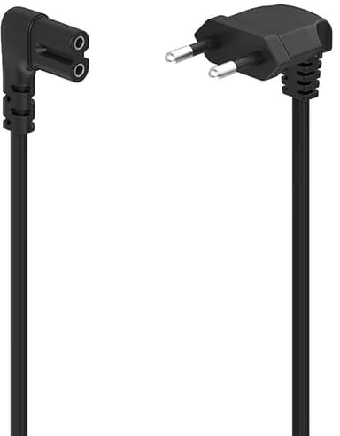 Hama Angled Euro Plug kabel 1,5 m (sort)