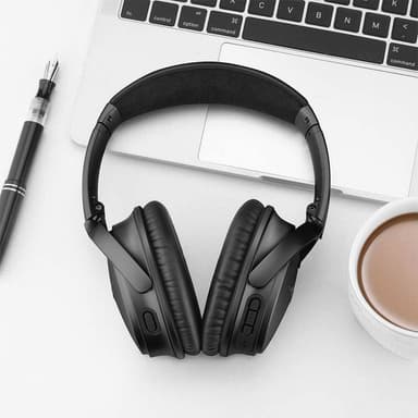 INF Øreputer for Bose QC35/SoundTrue-hodetelefoner, 1 par Sort