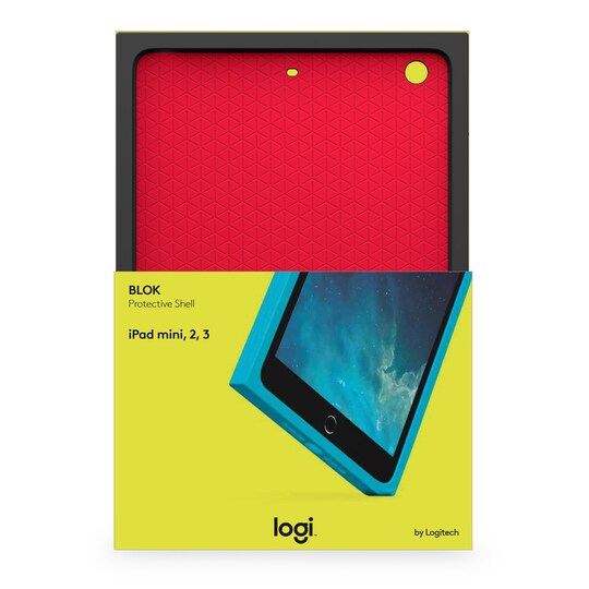 Logitech BLOK shell etui for iPad mini (sort/rød)