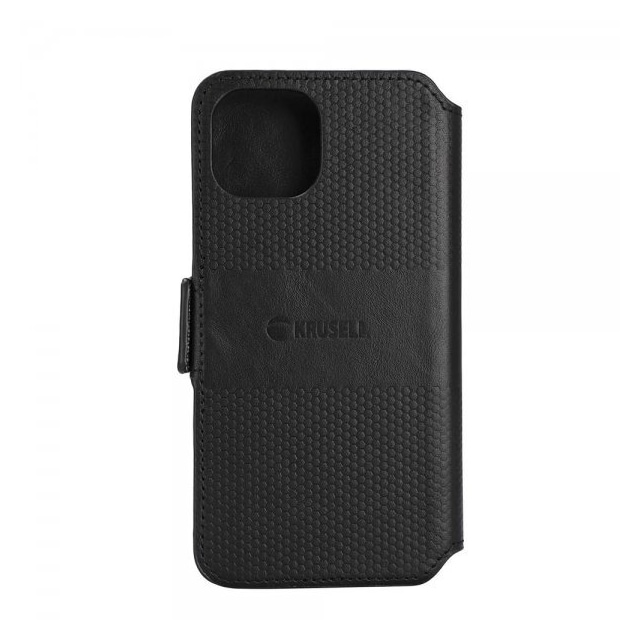 Krusell iPhone 14 Plus Etui Leather PhoneWallet Svart