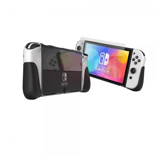 Gear4 Nintendo Switch OLED Deksel Skjermbeskytter Kita Grip 360 Clear