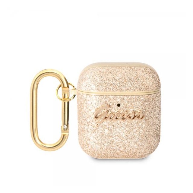 Guess AirPods 1/2 Deksel Glitter Flakes Gull