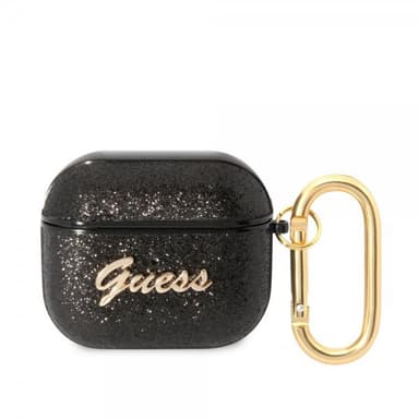 Guess AirPods 3 Deksel Glitter Flakes Svart
