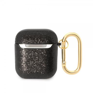 Guess AirPods 1/2 Deksel Glitter Flakes Svart