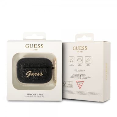 Guess AirPods Pro Deksel Glitter Flakes Svart