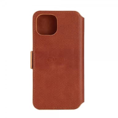 Krusell iPhone 14 Plus Etui Leather PhoneWallet Cognac