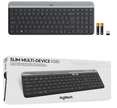 Logitech K580 slankt multienhets trådløst tastatur