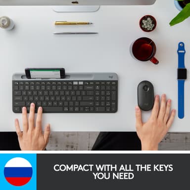 Logitech K580 slankt multienhets trådløst tastatur