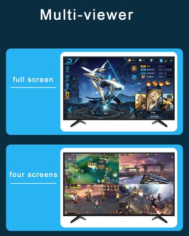 NÖRDIC HDMI-skaleringsbryter 4 til 1 med Multiviewer 4K30hz HDCP1.4