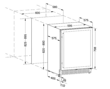 Myoutdoorkitchen - Built-in - Utendørs kjøleskap