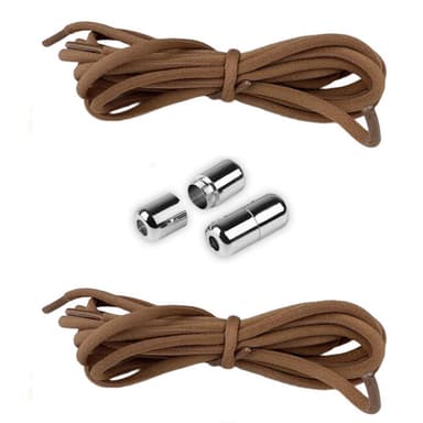Elastic No Tie Shoelisser 2 Par brun