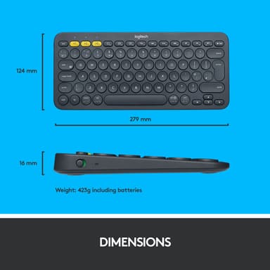Logitech K380 Bluetooth-tastatur (grå)