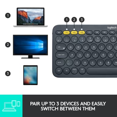 Logitech K380 Bluetooth-tastatur (grå)