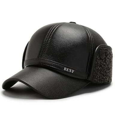 Vinter baseballcaps for menn Ikke justerbar Sort