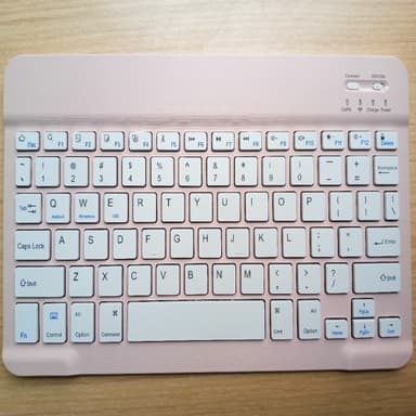 Trådløst Bluetooth-tastatur Firkantet nøkkelhette Rosa 10 inch