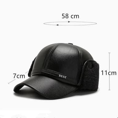 Vinter baseballcaps for menn Ikke justerbar Sort