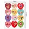 Hjärta alla hjärtans dag klistermärken 4 ark 48-pack Flerfarget
