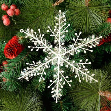 Christmas Snowflake Ornament 6-Pack Hvit 6 cm