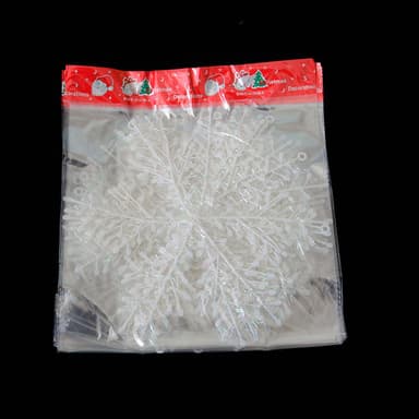 Christmas Snowflake Ornament 6-Pack Hvit 6 cm