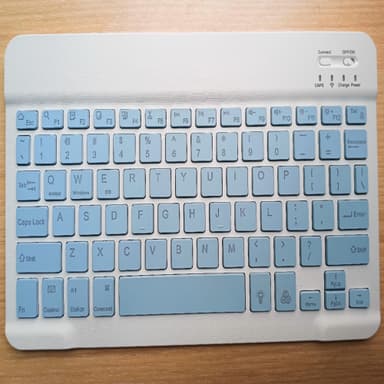 Trådløst Bluetooth-tastatur Firkantet nøkkelhette Blå 10 inch