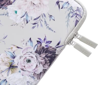 KEEP 15,6" PC neopren etui (Silver Summer Flower)