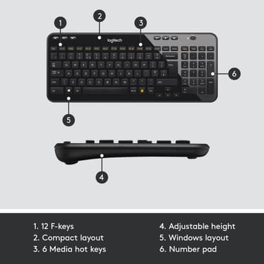 Logitech K360 trådløst tastatur