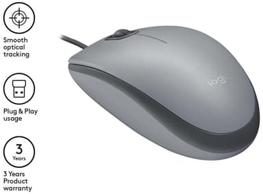 Logitech M110 Silent datamus (grå)