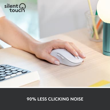 Logitech Signature M650 Left Large Wireless Mouse (hvit)