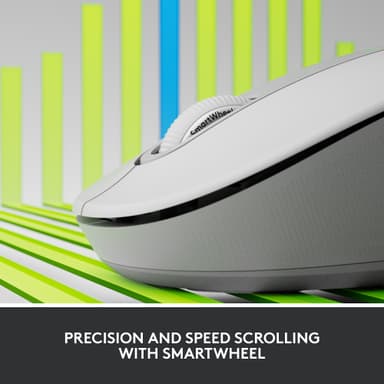 Logitech Signature M650 Left Large Wireless Mouse (hvit)