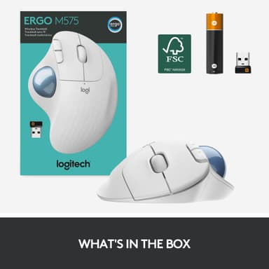 Logitech Ergo M575 mus (hvit)