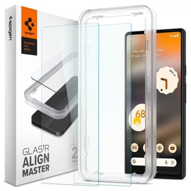 Spigen Google Pixel 6a Skjermbeskytter GLAS.tR ALIGNmaster 2-pakning