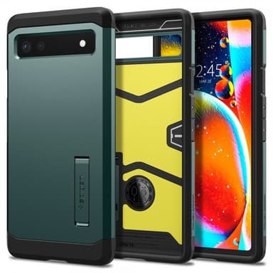Spigen Google Pixel 6a Deksel Tough Armor Midnight Green