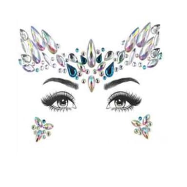DIY Rhinestone Stickers Set 1-ark #L0338 Flerfarget