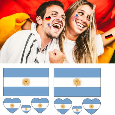 2022 World Cup Carnival Flaggklistremerker 20-pack Flerfarget