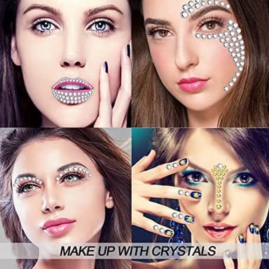 DIY Rhinestone Stickers Set 1-ark #41 Flerfarget