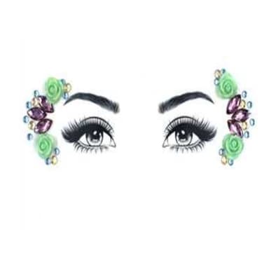 DIY Rhinestone Stickers Set 1-ark #L0392 Flerfarget