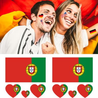 2022 World Cup Carnival Flaggklistremerker 20-pack Flerfarget