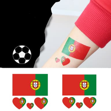 2022 World Cup Carnival Flaggklistremerker 20-pack Flerfarget