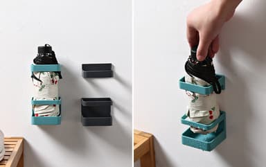 Veggmontert paraplyholder Blå