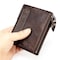 Premium skinn kortholder lommebok RFID Mørkebrun