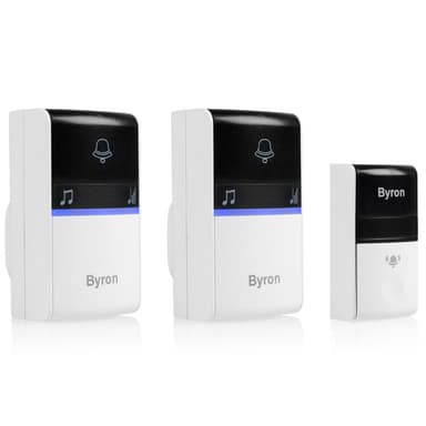 Byron Trådløs dørklokke Kinetic Ikke batter. x2 mottak