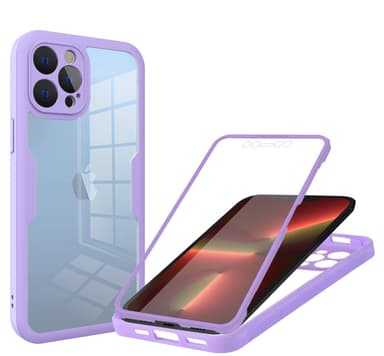 Telefonveske med skjermbeskytter Lilla iPhone13 Pro