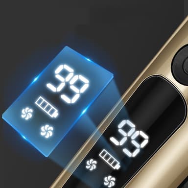 Digital Display Hårklippersett USB Sølv