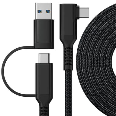 INF Link-kabel 2-i-1 USB 3.1 og USB-C for Oculus Quest 2 3 m Svart